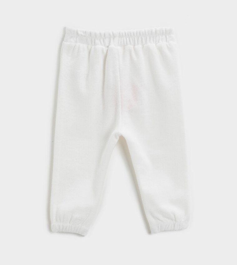 Solid Elastic Waist Sweatpants