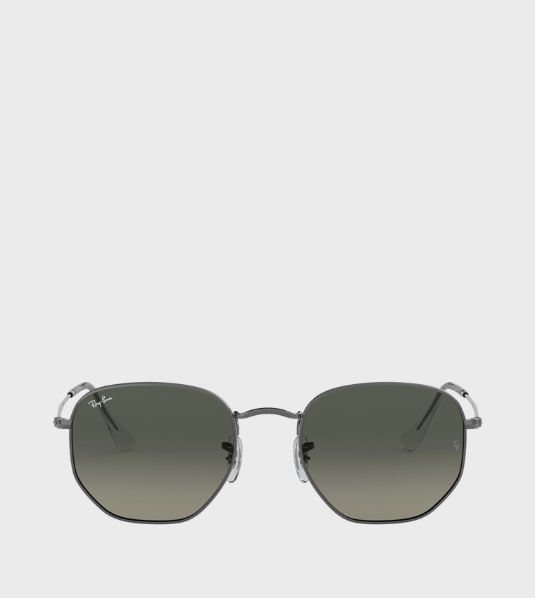 Metal Rim Hexagon Sunglasses