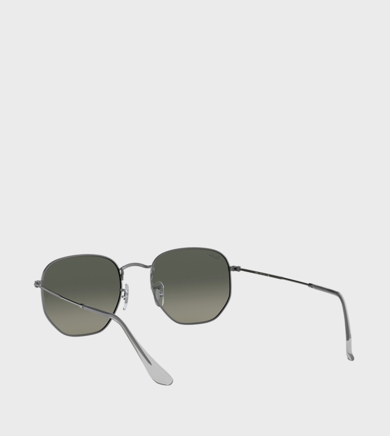 Metal Rim Hexagon Sunglasses