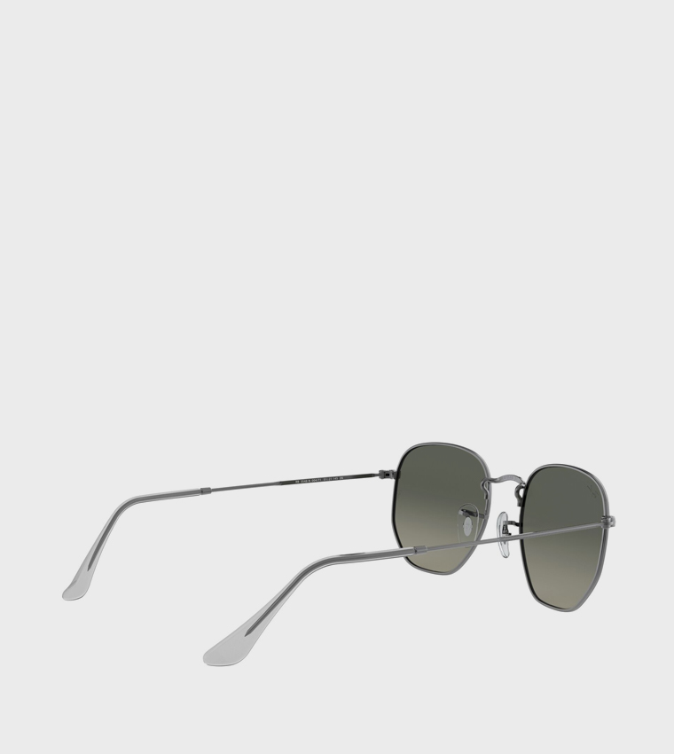 Metal Rim Hexagon Sunglasses