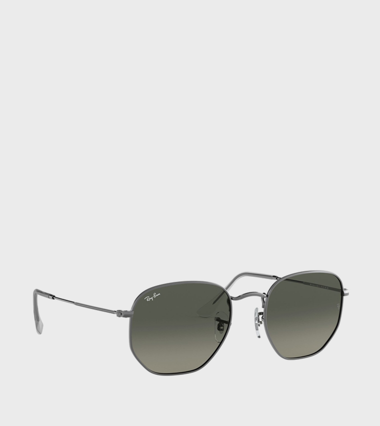 Metal Rim Hexagon Sunglasses