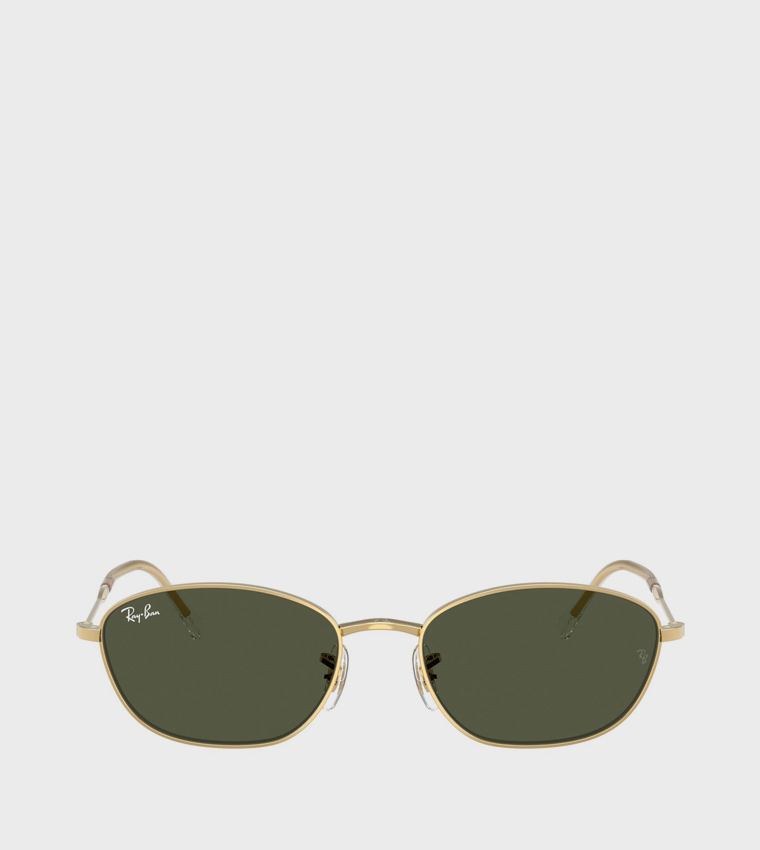 Metal Rim Oval Sunglasses