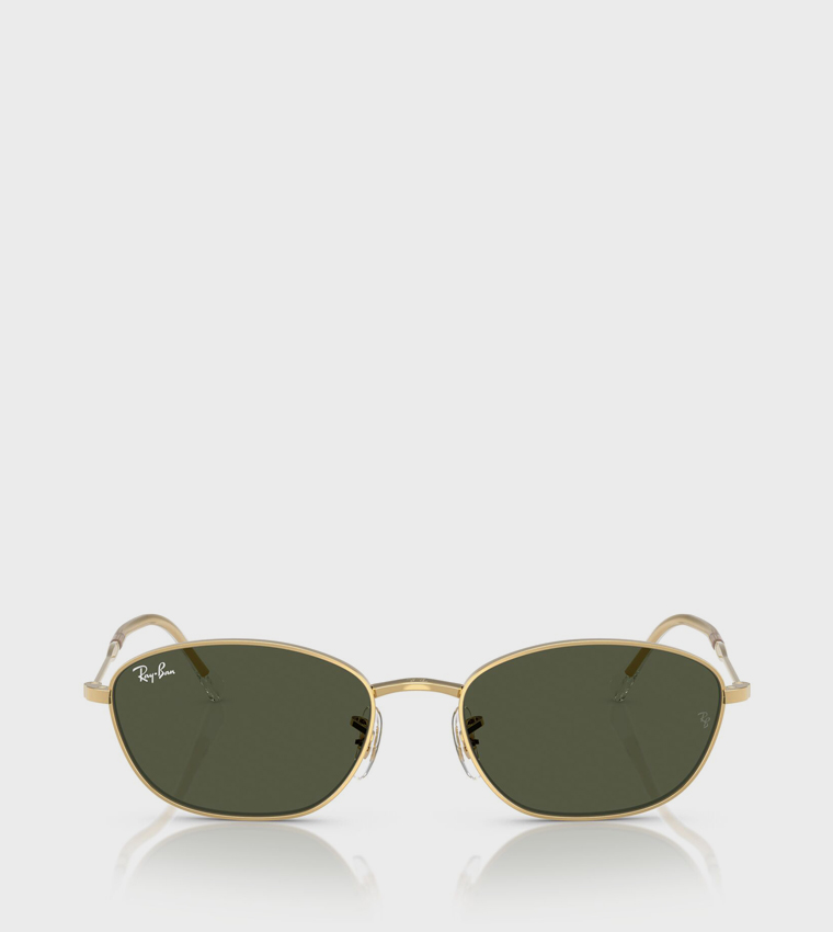 Metal Rim Oval Sunglasses