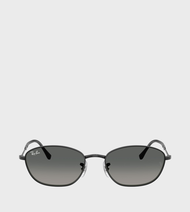 Metal Rim Oval Sunglasses
