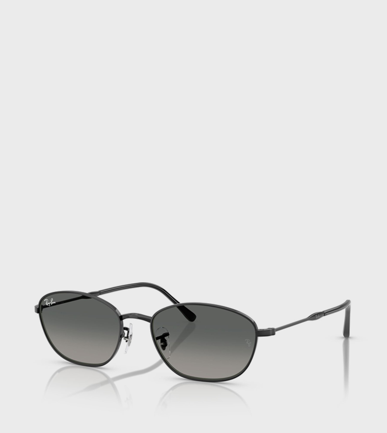 Metal Rim Oval Sunglasses