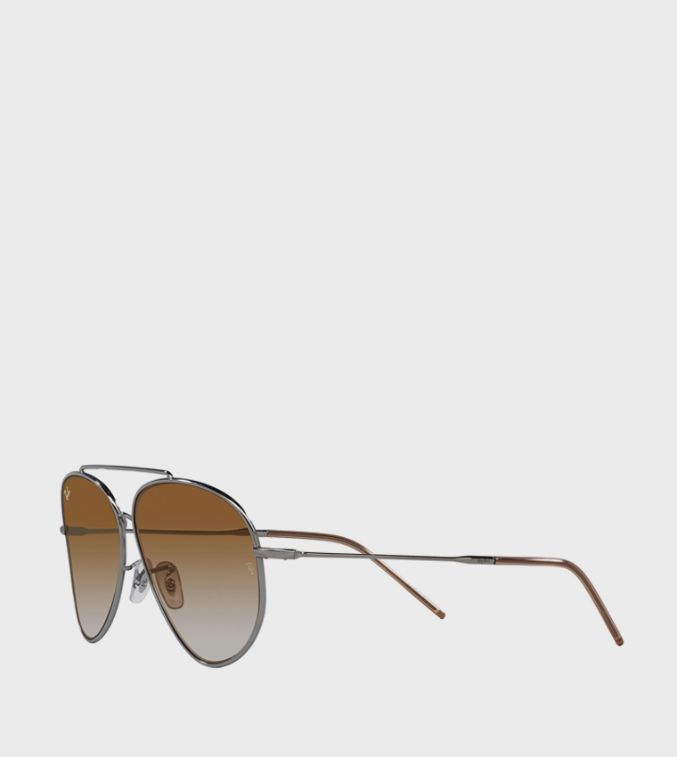 Metal Rim Aviator Sunglasses