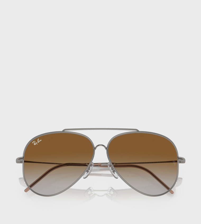 Metal Rim Aviator Sunglasses