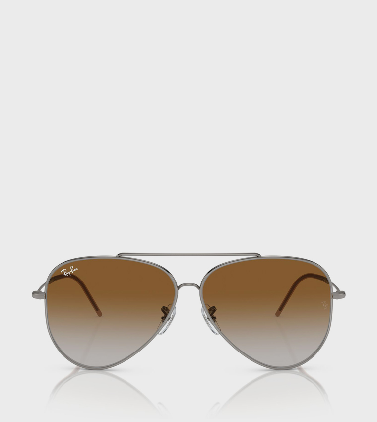 Metal Rim Aviator Sunglasses