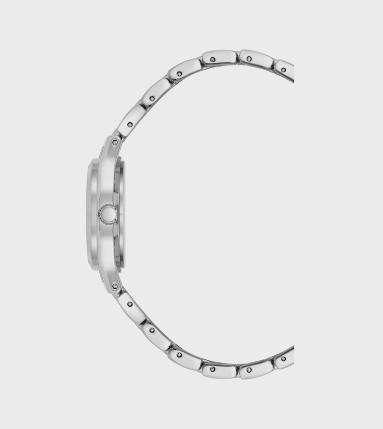 Silver Dial Analog Watch