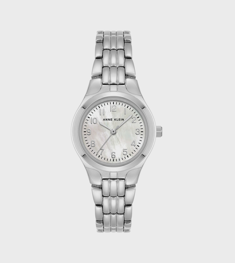 Silver Dial Analog Watch