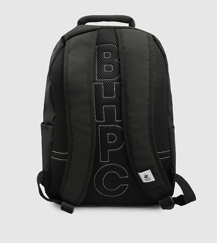 Logo Embroidered Front Pocket Backpack