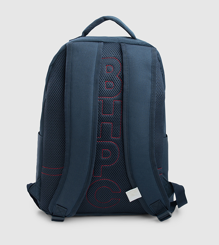 Logo Embroidered Front Pocket Backpack