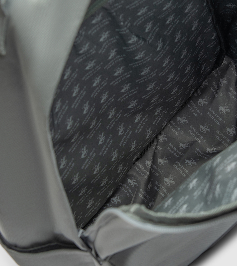 Logo Embroidered Front Pocket Backpack