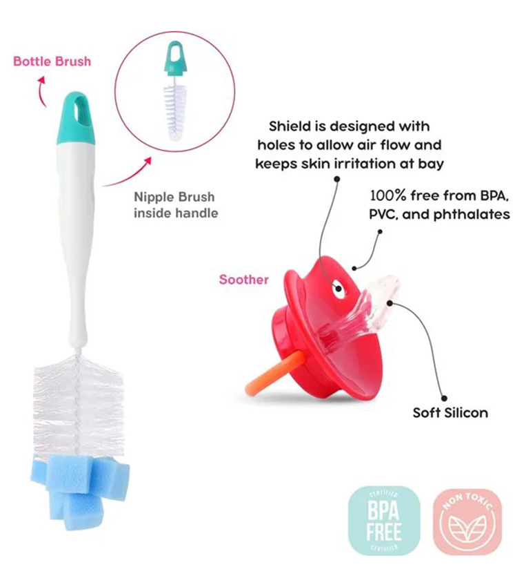 Batman and Superman Printed Baby Feeding 4 Pcs Gift Pack