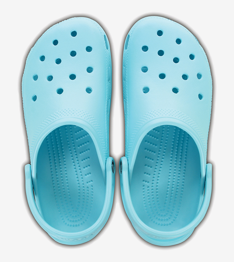 Classic Sling Back Closure Round Toe Clogs - Light Blue