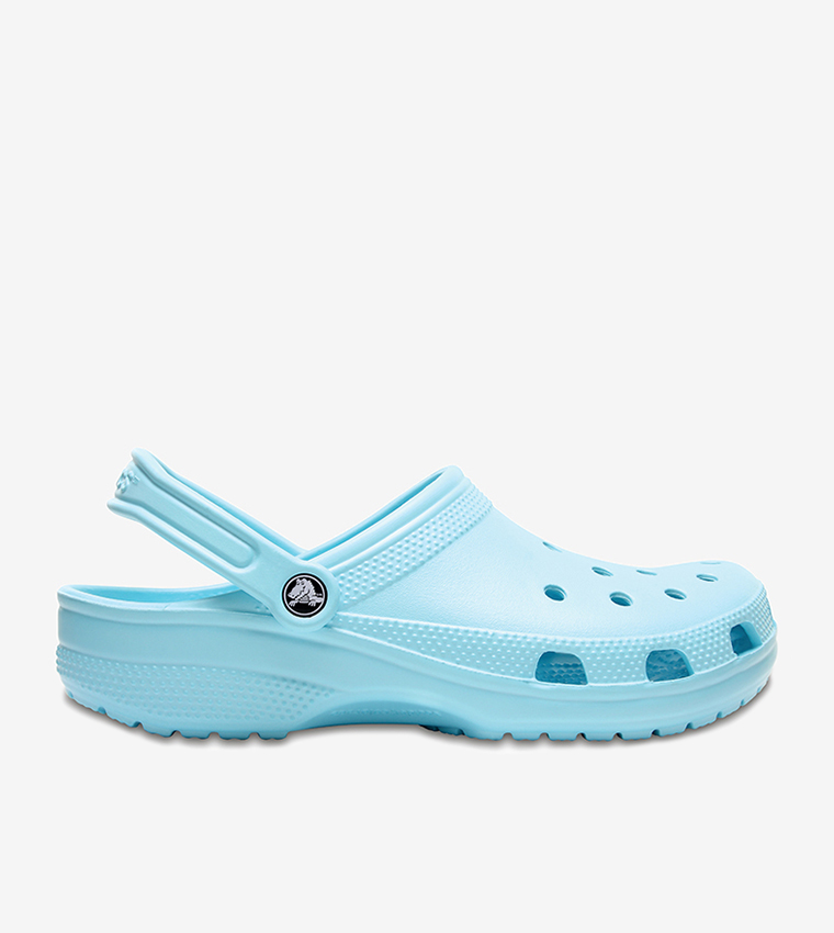 Classic Sling Back Closure Round Toe Clogs - Light Blue