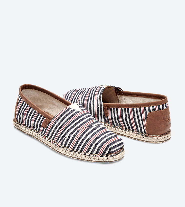 Seasonal Stripe Pattern Stitched Detail Classics Espadrille - Multi