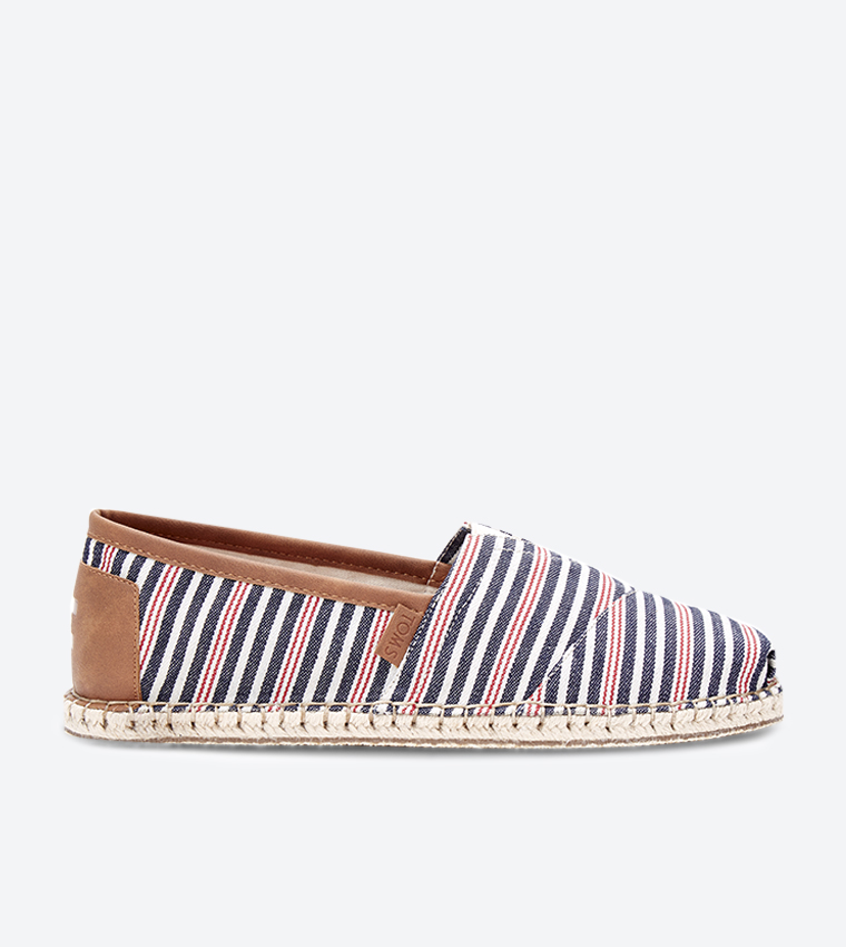 Seasonal Stripe Pattern Stitched Detail Classics Espadrille - Multi