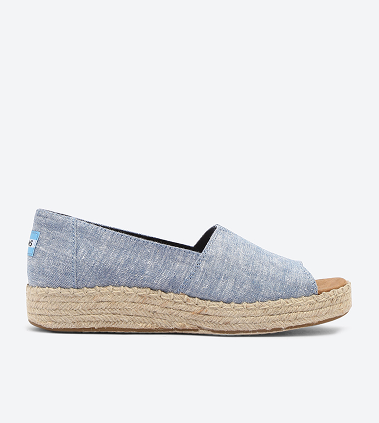 Toms open best sale toe platform alpargata