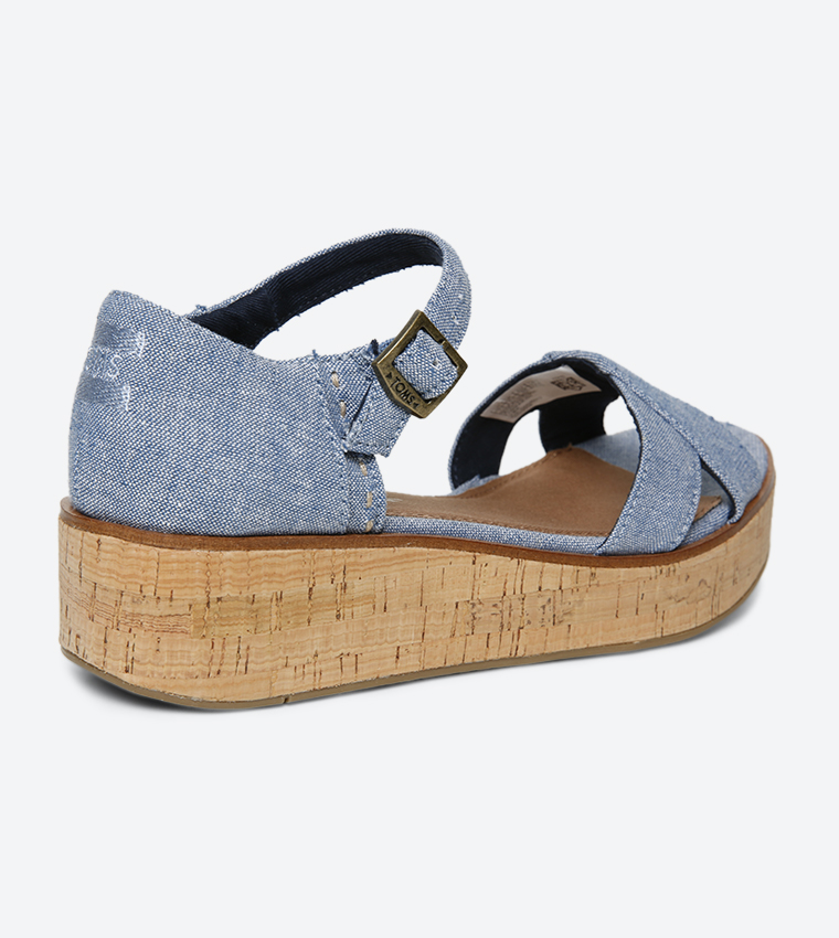 Buy TOMS Women's Poppy Corduroy Sandal Black Suede/Chambray 5.5 B(M) US at  Amazon.in