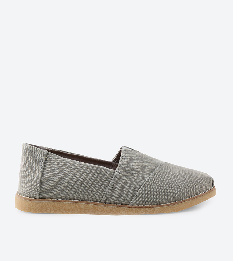 Buy Toms Alpargata Crepe Slip Ons Grey In Grey 6thStreet Qatar