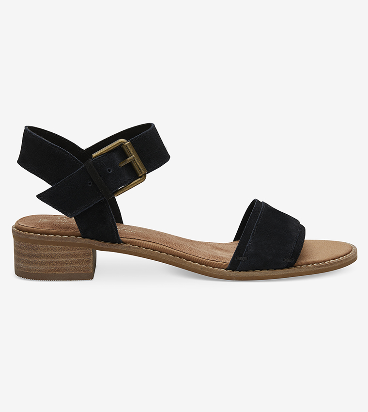 Black leather with suede women's sales camilia sandals