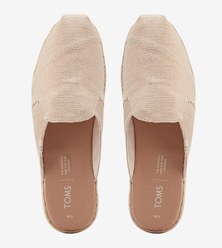 Buy Toms Rose Gold Metallic Woven Women's Nova Slip On Espadrilles