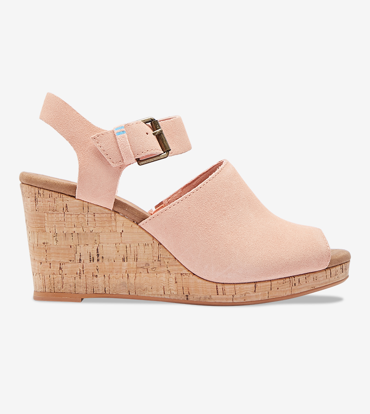 Coral store pink wedges