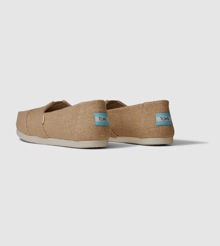 Toms womens burlap on sale classic slip ons