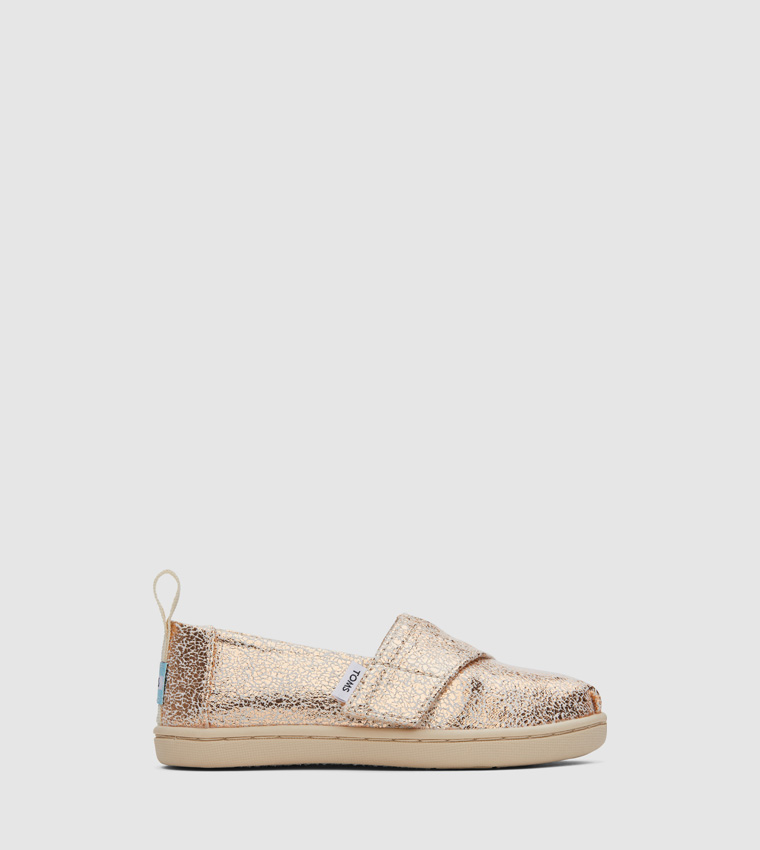 Alpargata Gold Crackle Foil Girl's Espadrilles