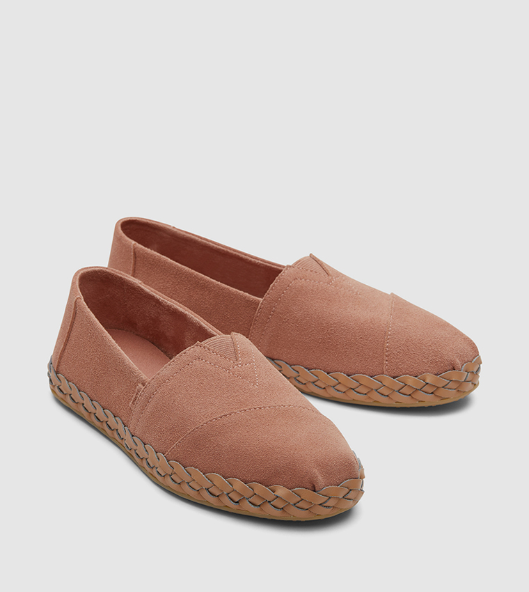 Toms alpargata blush hot sale leather espadrilles