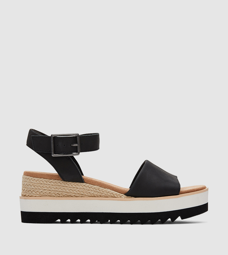 Buy Toms Diana Wedge Sandals With Ankle Strap In Black | 6thStreet UAE