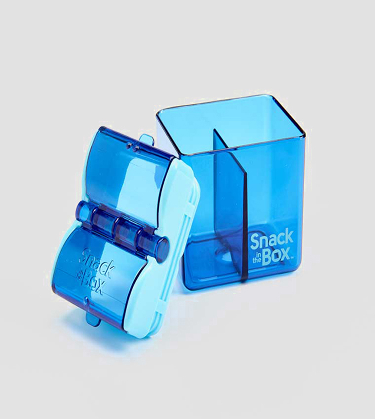 Precidio Design 1001BL Snack in The Box New Little Finger-Friendly Eco-Friendly Reusable Snack Box Container (Blue)