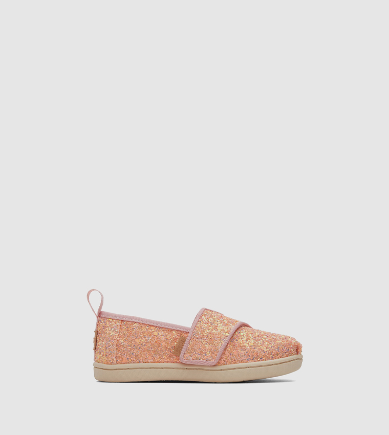 Rose Gold Toms Pink Glitter Shoes Buy Toms Women's Alpargata