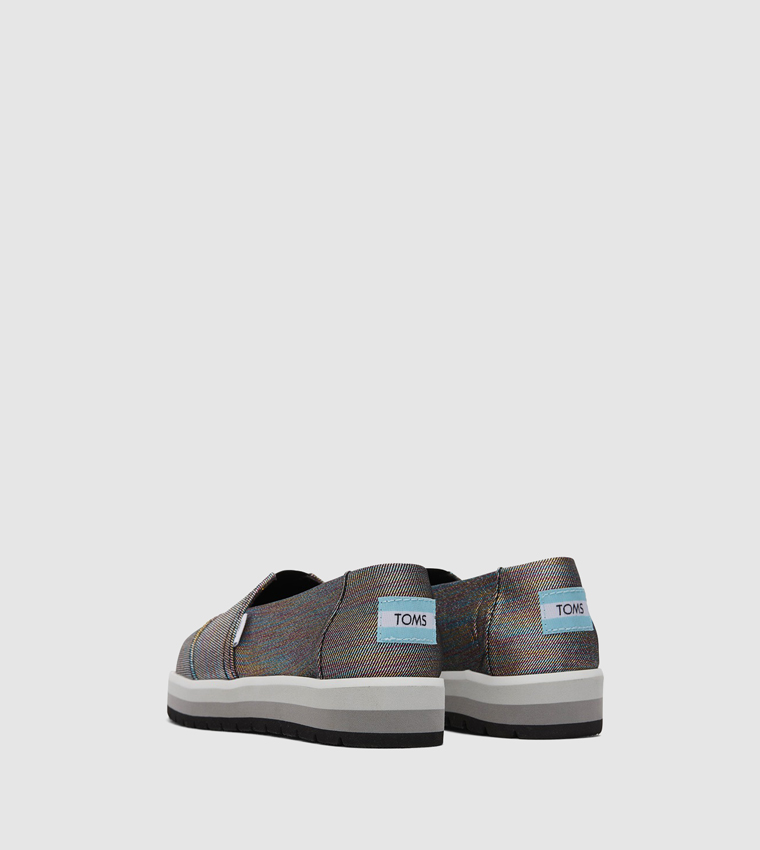 ALP Glimmer Twill Platform Slip-On Shoes