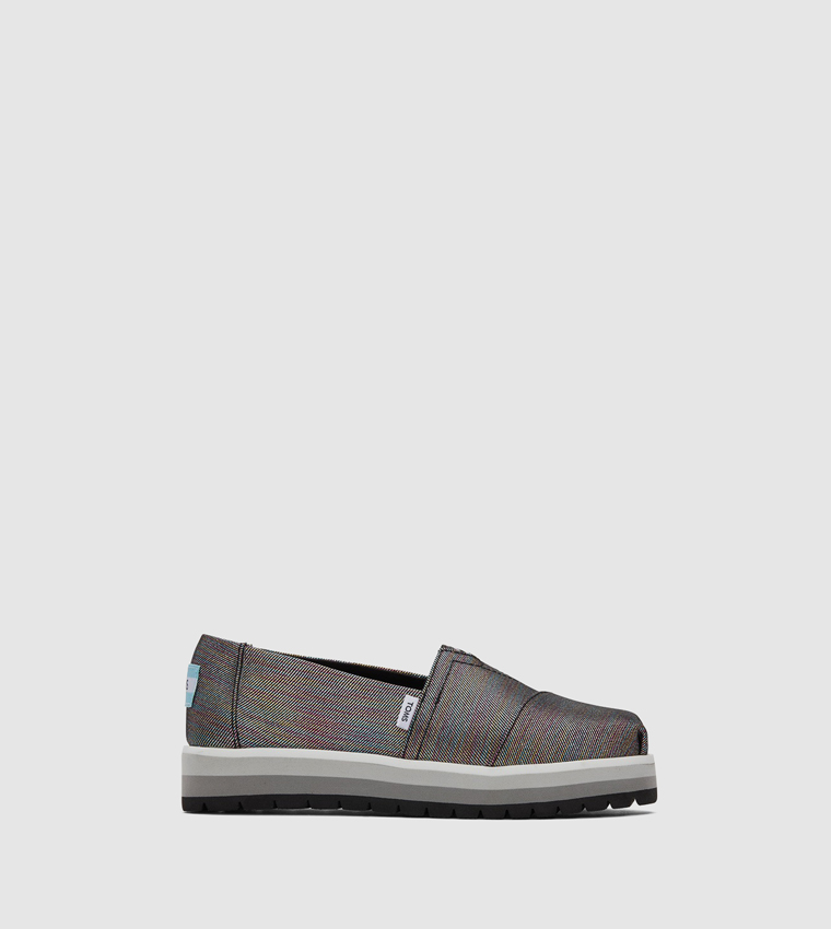 ALP Glimmer Twill Platform Slip-On Shoes