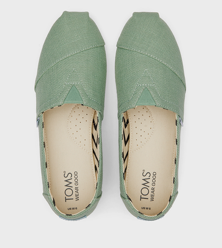 Buy Toms ALPARGATA Textured Slip On Shoes In Green 6thStreet UAE
