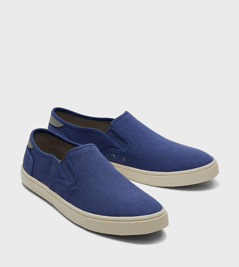 Mens navy store slip on shoes