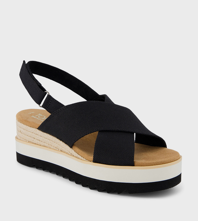 DIANA Criss-Cross Wedge Sandals