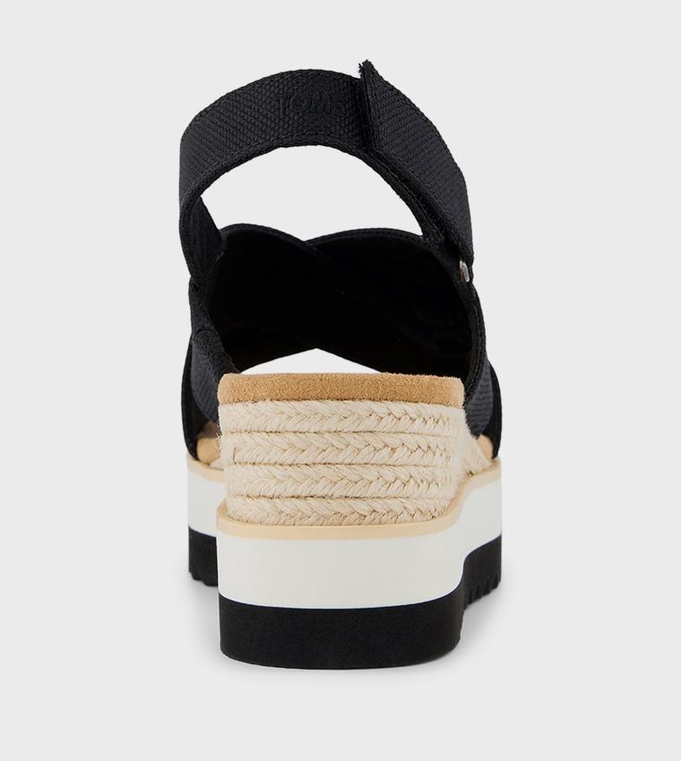 DIANA Criss-Cross Wedge Sandals