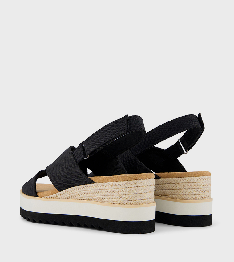 DIANA Criss-Cross Wedge Sandals