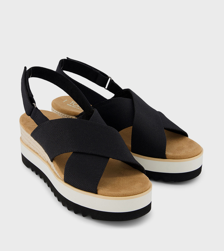 DIANA Criss-Cross Wedge Sandals