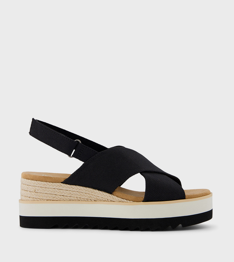 DIANA Criss-Cross Wedge Sandals