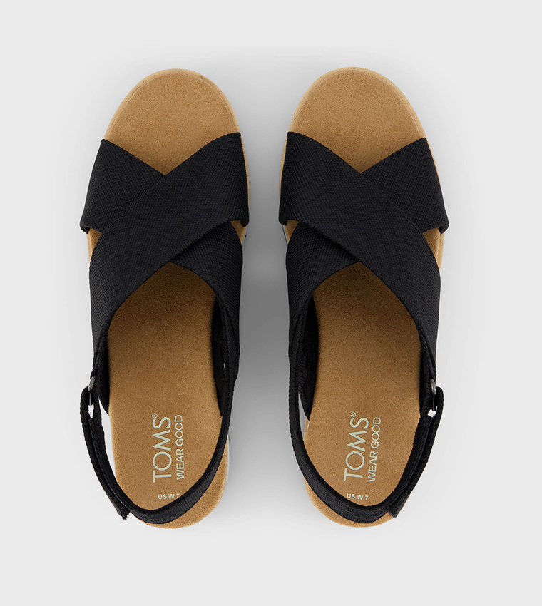 DIANA Criss-Cross Wedge Sandals