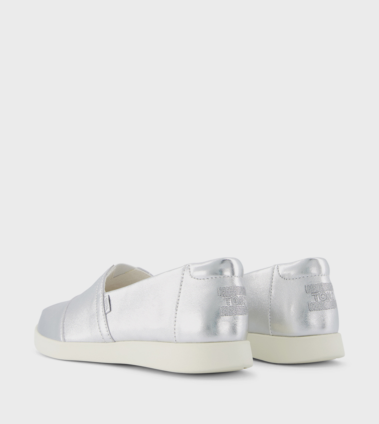 ALPARGATA PLUS Metallic Slip-On Shoes