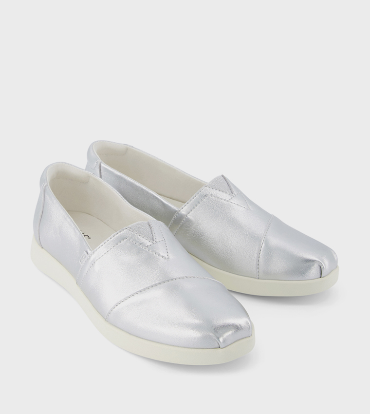 ALPARGATA PLUS Metallic Slip-On Shoes