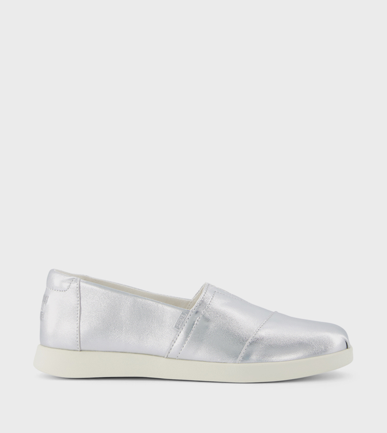 ALPARGATA PLUS Metallic Slip-On Shoes