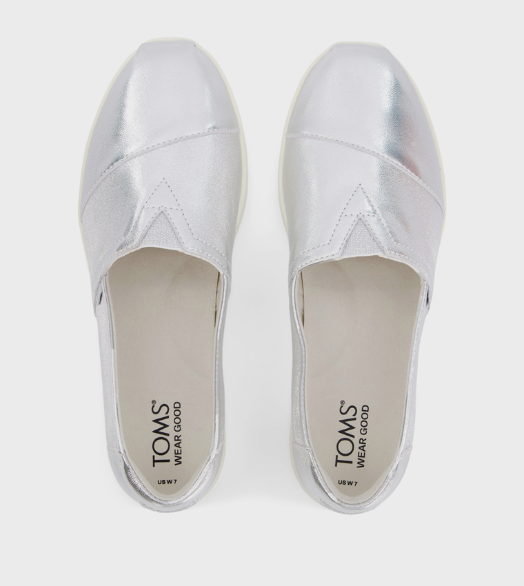 ALPARGATA PLUS Metallic Slip-On Shoes