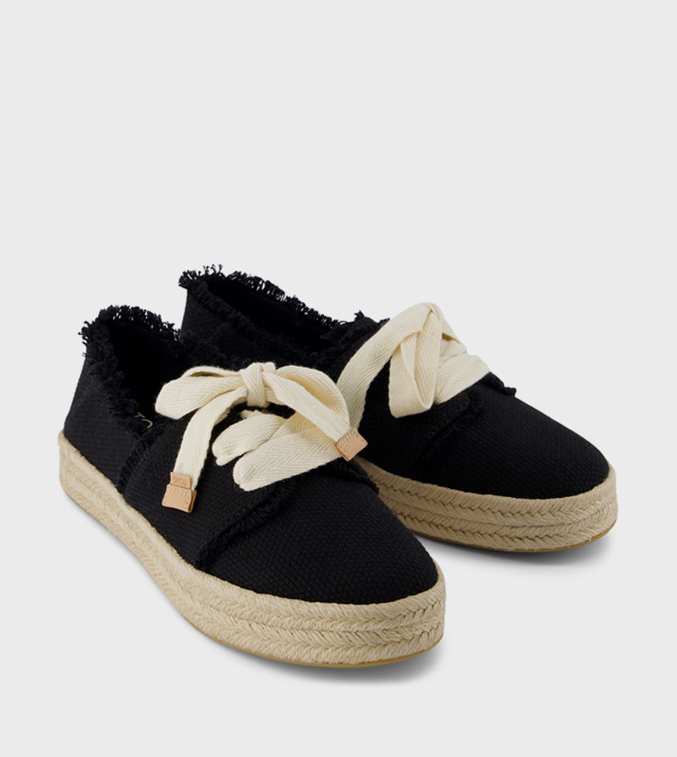Lace-Up Round Toe Espadrilles