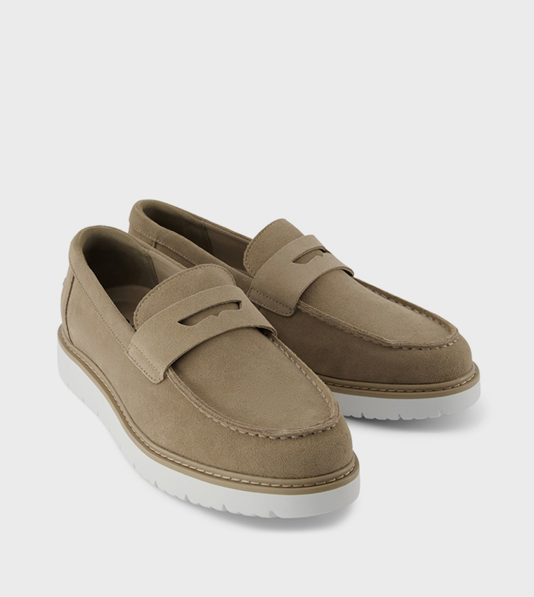 NAVI Round Toe Slip-On Loafers